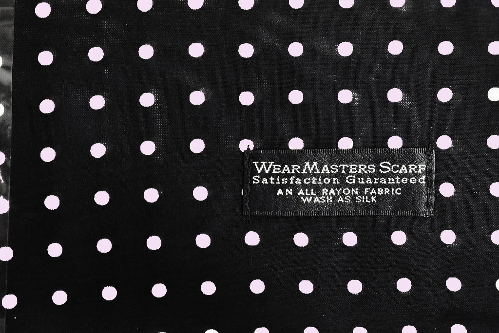 ATTRACTIONS×INNOCENT コラボレーションモデル 「WEARMASTERS SCARF 」 特注カラー Dot./BLACK×PINK　スカーフ
