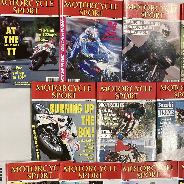 B4414　1994　11冊セット 「MOTORCYCLE SPORT」 モーターサイクルスポーツ 英国 旧車雑誌