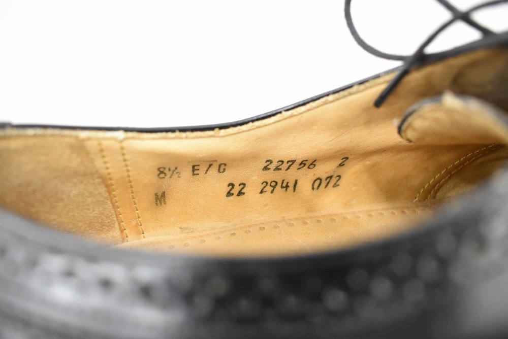 109915 「Johnston & Murphy」レザーシューズ  外羽根 SIZE 8 1/2