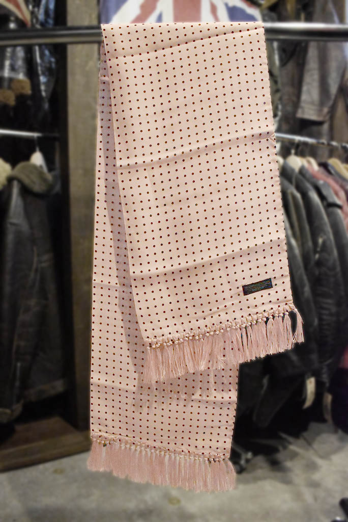 ATTRACTIONS×INNOCENT コラボレーションモデル 「WEARMASTERS SCARF 」 特注カラー Dot./PINK×BLACK　スカーフ