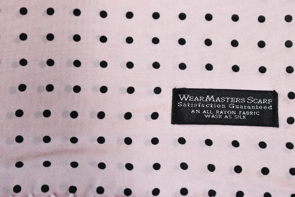 ATTRACTIONS×INNOCENT コラボレーションモデル 「WEARMASTERS SCARF 」 特注カラー Dot./PINK×BLACK　スカーフ