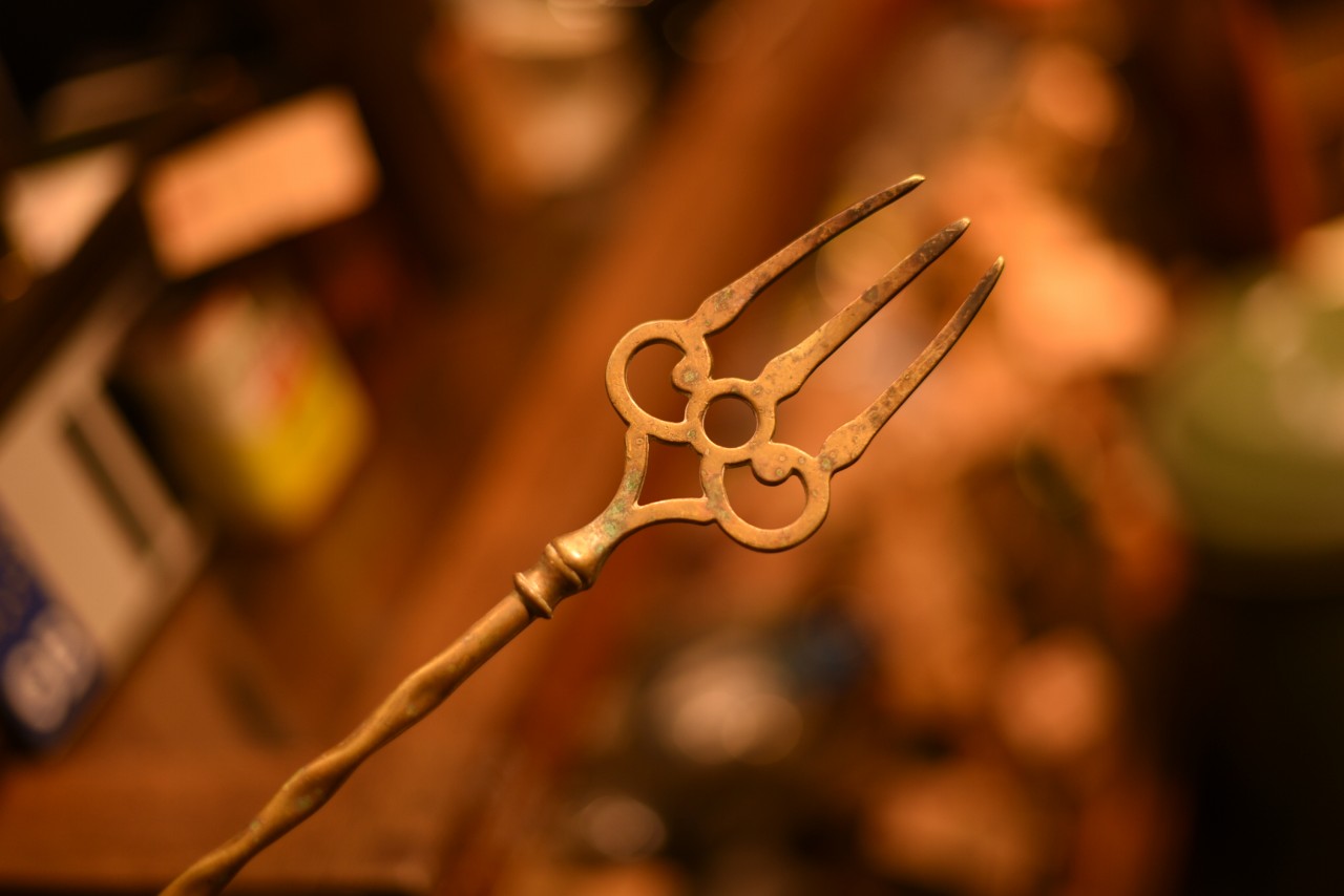 101594 真鍮　ブラス　トースティングフォーク　英国 