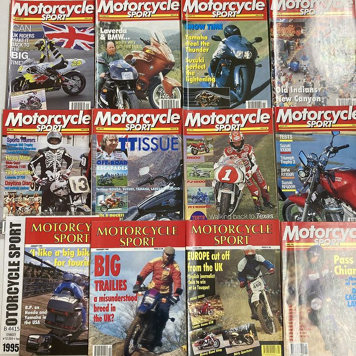 B4415　1995　12冊セット 「MOTORCYCLE SPORT」 モーターサイクルスポーツ 英国 旧車雑誌