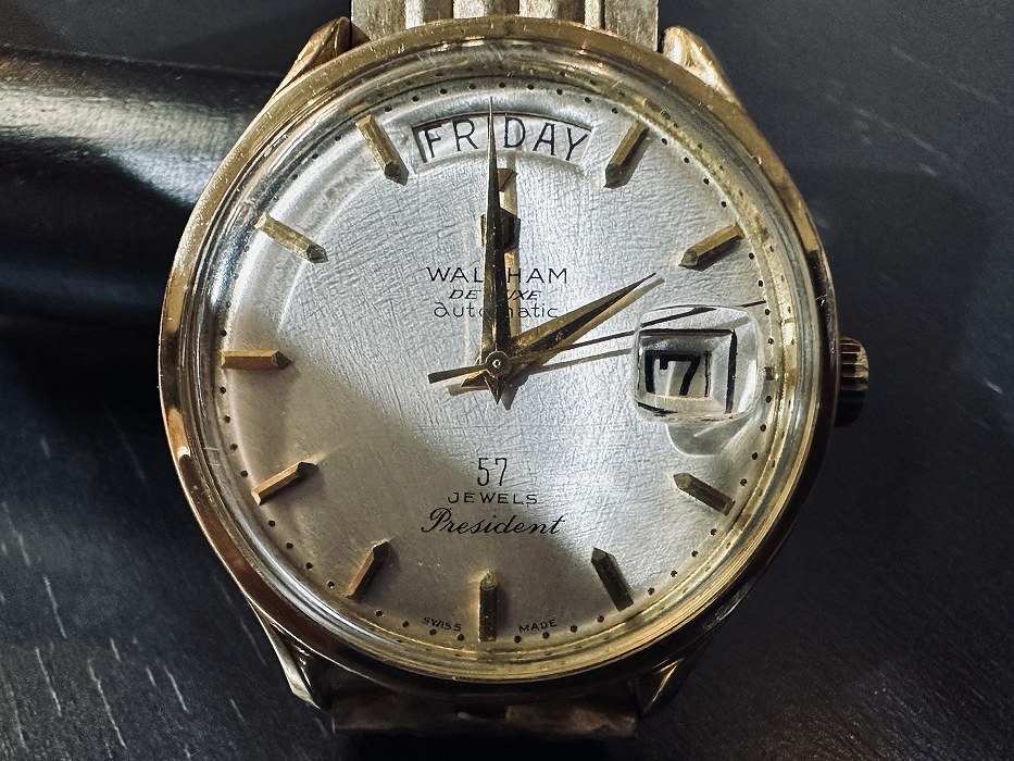 107609 腕時計 「WALTHAM DE LUXE President」57石 1970年前後 スイス