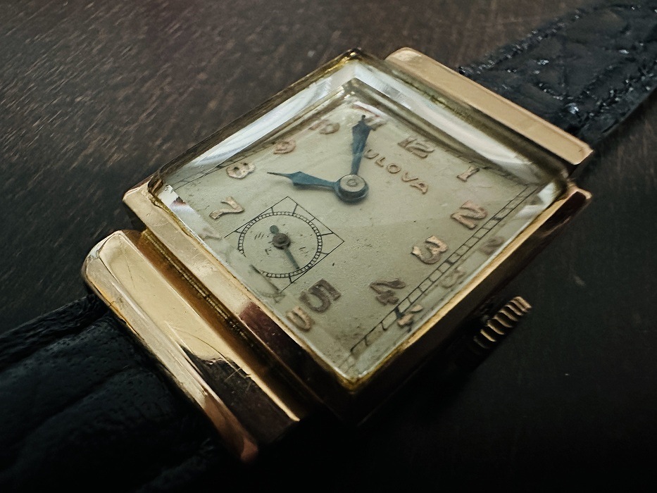 108049 腕時計 BULOVA ブローバ 14KGF レクタンギュラー 17石 手