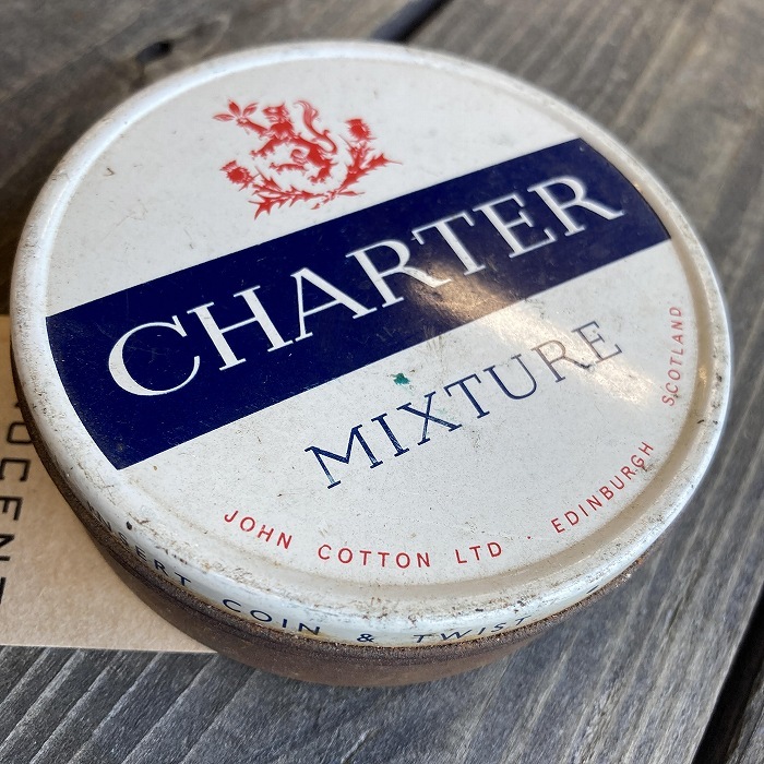 106277 ヴィンテージ　「CHARTER」　ブリキ缶　ボックス　英国製