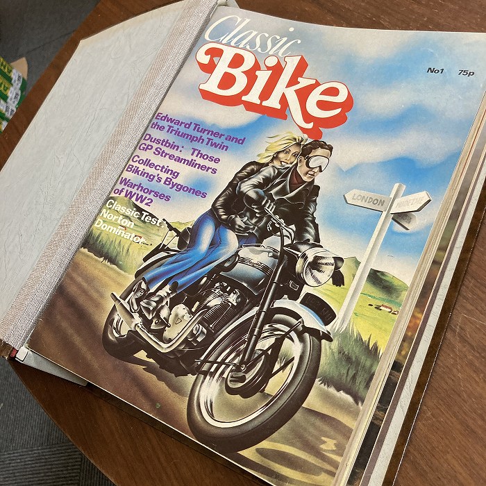 B3840 1978 1979 1980 バインダー12冊セット 「CLASSIC BIKE」 クラシックバイク 英国旧車雑誌