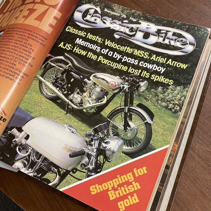 B3840 1978 1979 1980 バインダー12冊セット 「CLASSIC BIKE」 クラシックバイク 英国旧車雑誌