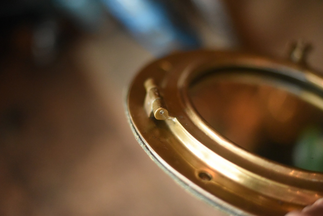 849 ヴィンテージ 船舶　真鍮製　ミラー