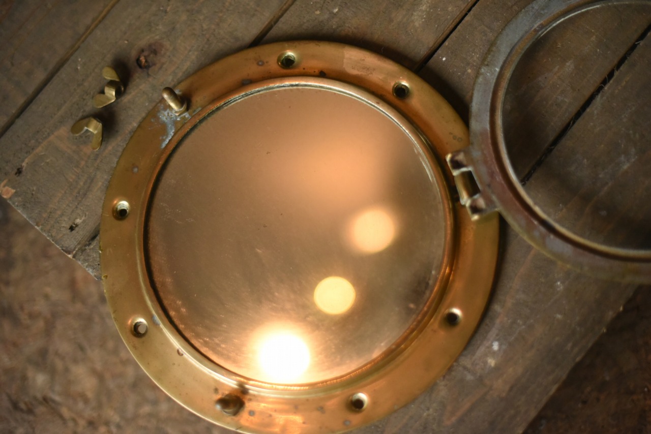 849 ヴィンテージ 船舶　真鍮製　ミラー