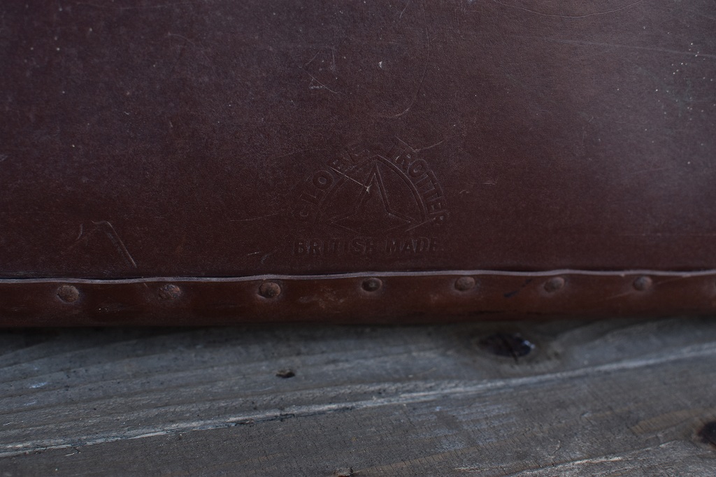 106701 ヴィンテージ　英国 グローブ トロッター 「GLOBE TROTTER」 BRITISH MADE 刻印 取手・ヒンジ破損