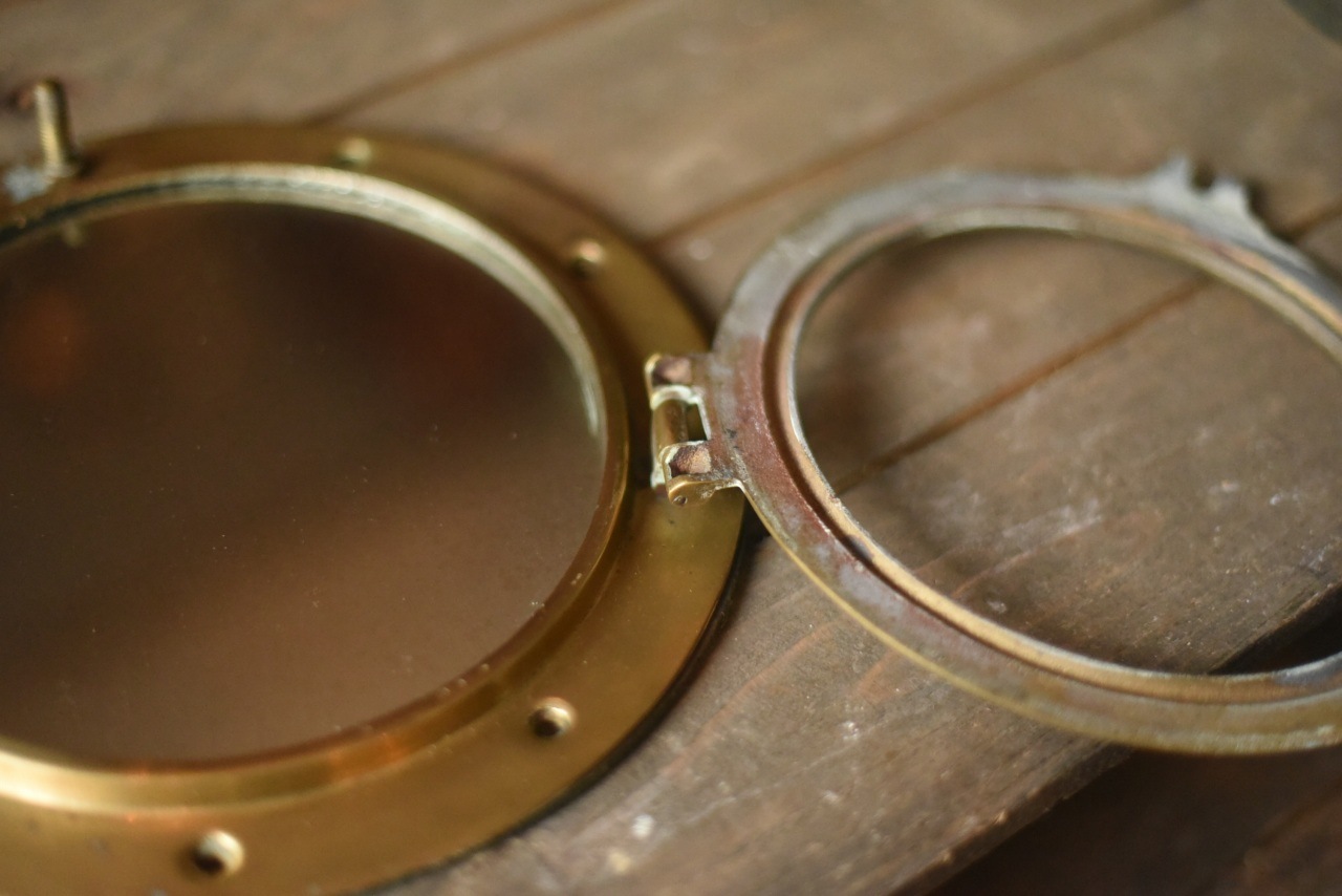 849 ヴィンテージ 船舶　真鍮製　ミラー