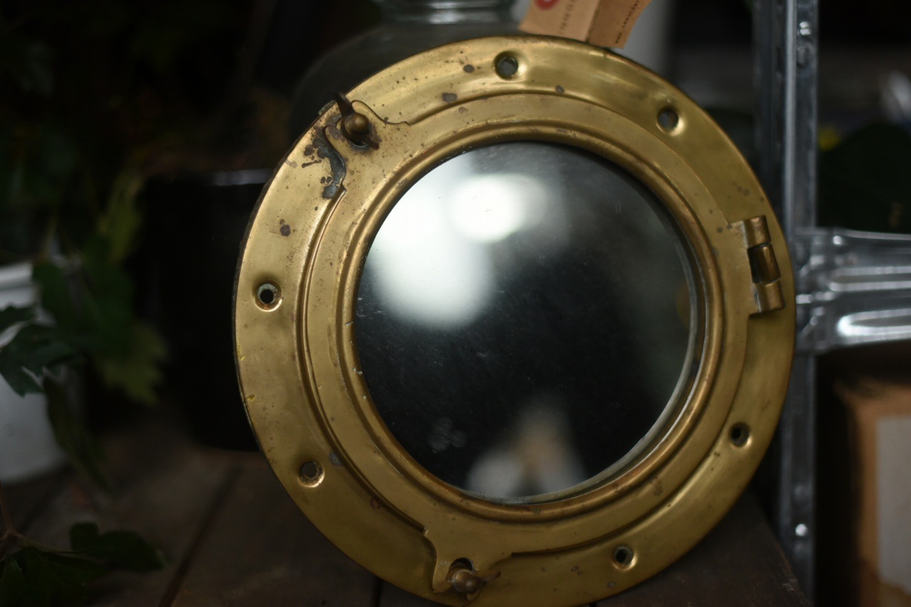 849 ヴィンテージ 船舶　真鍮製　ミラー