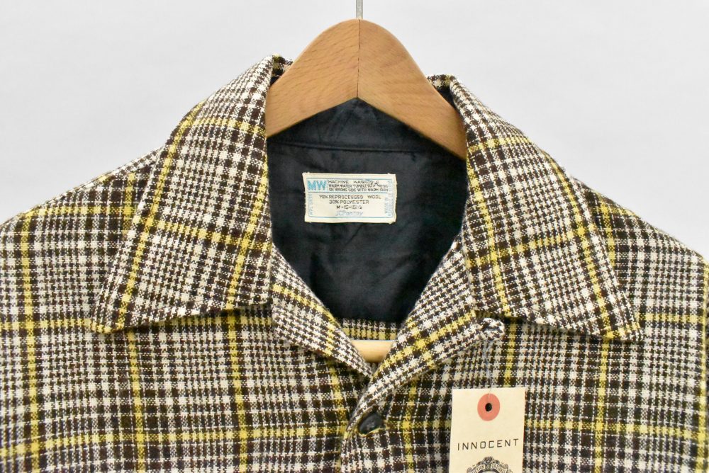 109290 「Jc Penny」70s ウールポリ混 ヴィンテージ チェック シャツ