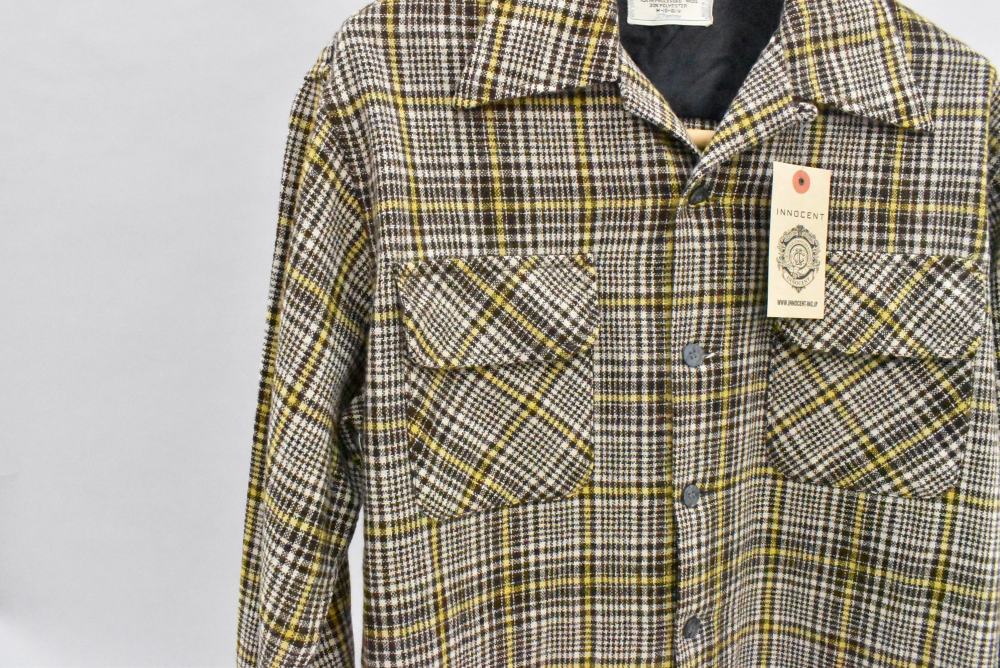 109290 「Jc Penny」70s ウールポリ混 ヴィンテージ チェック シャツ