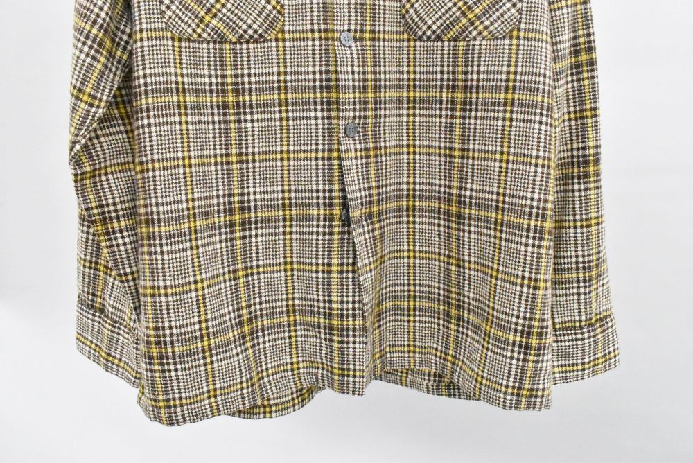 109290 「Jc Penny」70s ウールポリ混 ヴィンテージ チェック シャツ