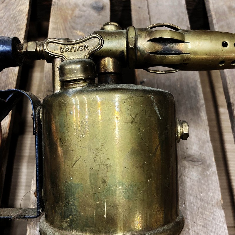 106027　MADE IN BRITISH  ブラス　トーチ　バーナー　ブロートーチ　コンロ　キャンプ　真鍮　　