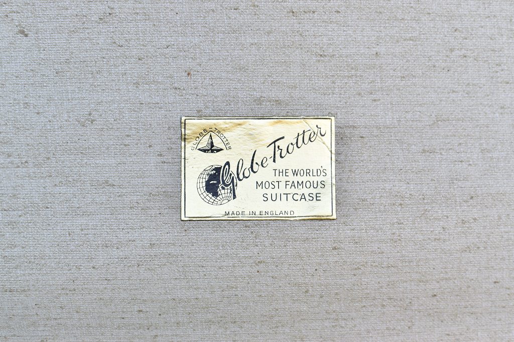 106703 ヴィンテージ 英国 グローブ トロッター 「GLOBE TROTTER」 MADE IN ENGLAND 刻印 取手破損