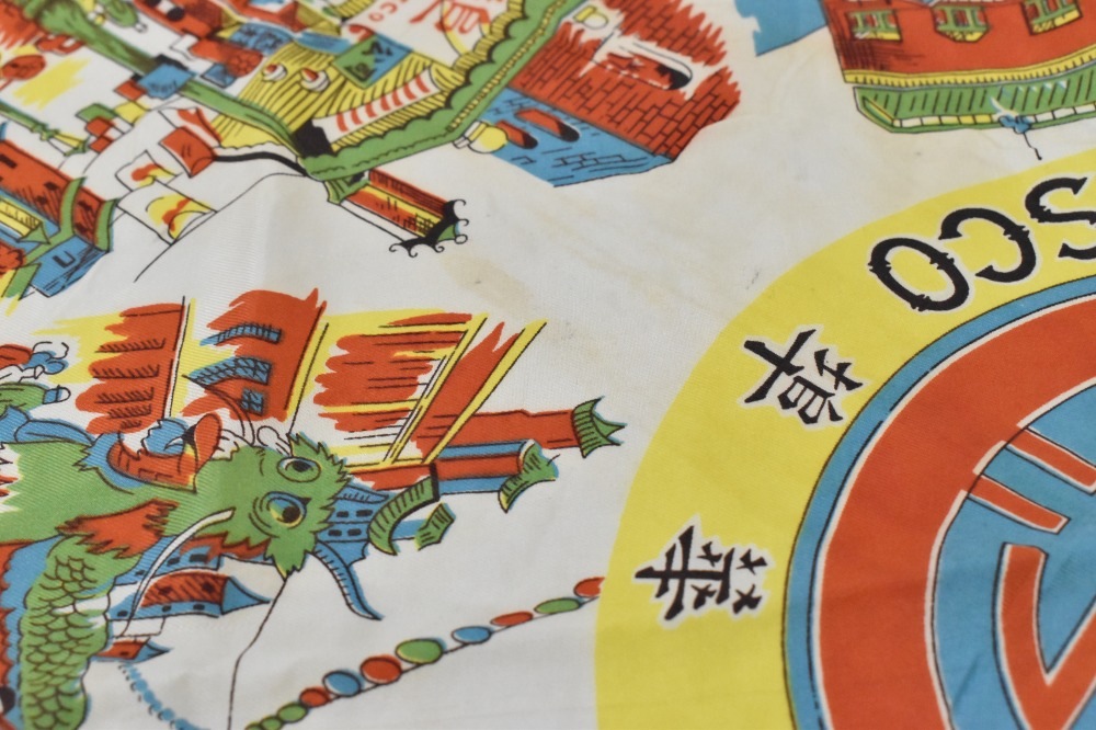 108798 ヴィンテージ 中判 スーベニア  スカーフ  Souvenir scarf