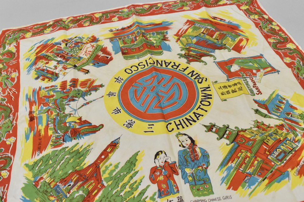 108798 ヴィンテージ 中判 スーベニア  スカーフ  Souvenir scarf