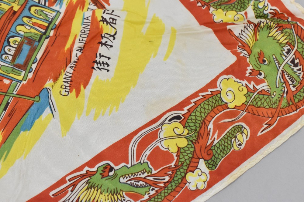 108798 ヴィンテージ 中判 スーベニア  スカーフ  Souvenir scarf