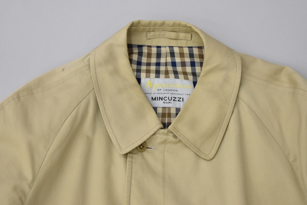 109487 ヴィンテージ「Aquascutum」ステンカラーコート MINCUZZI BARI