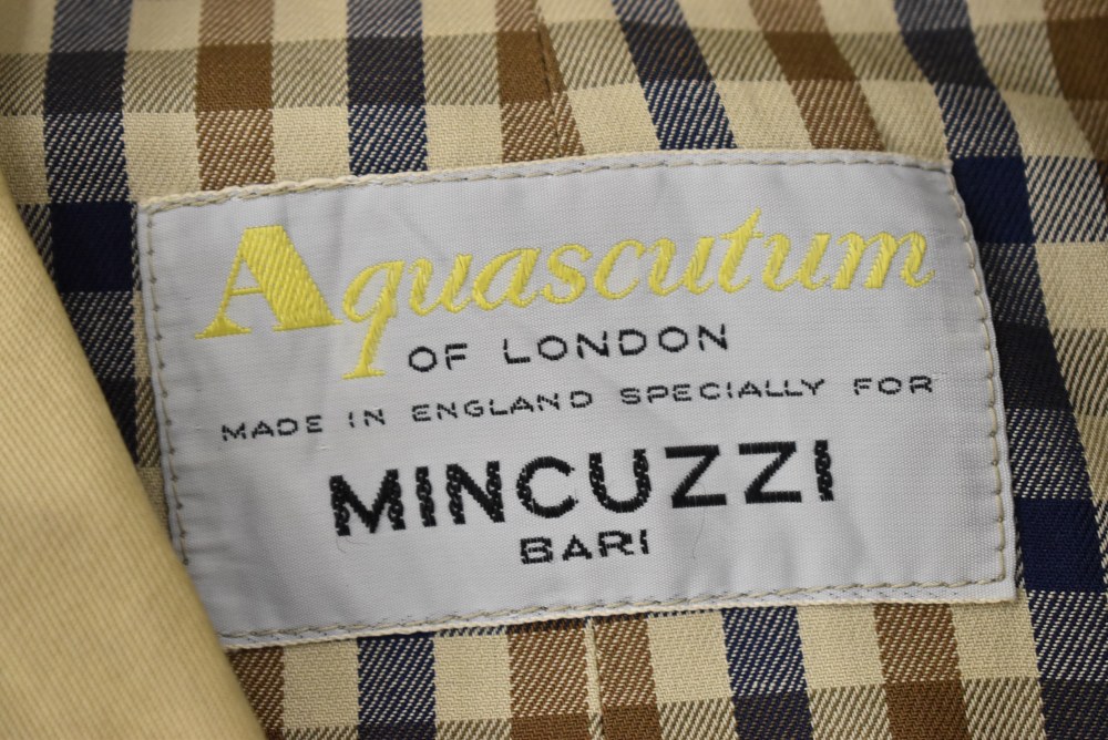109487 ヴィンテージ「Aquascutum」ステンカラーコート MINCUZZI BARI