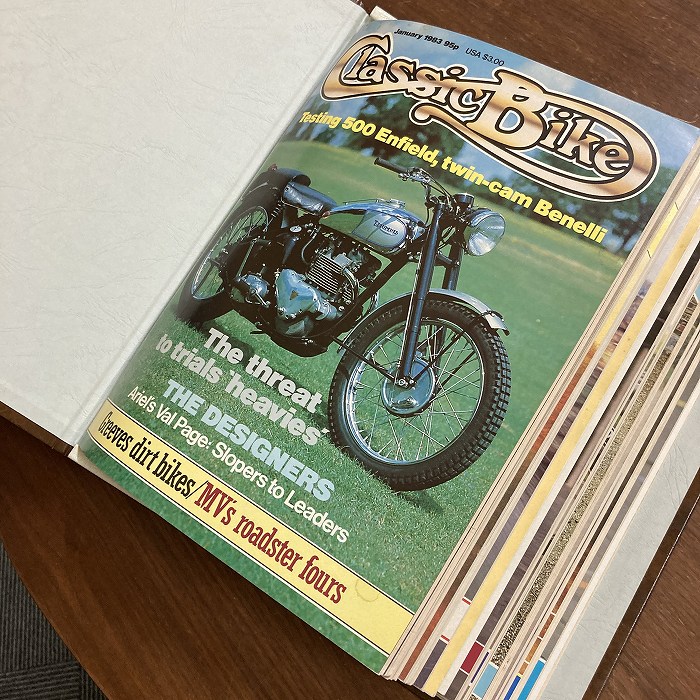 B3843 1983 バインダー12冊セット 「CLASSIC BIKE」 クラシックバイク 英国旧車雑誌
