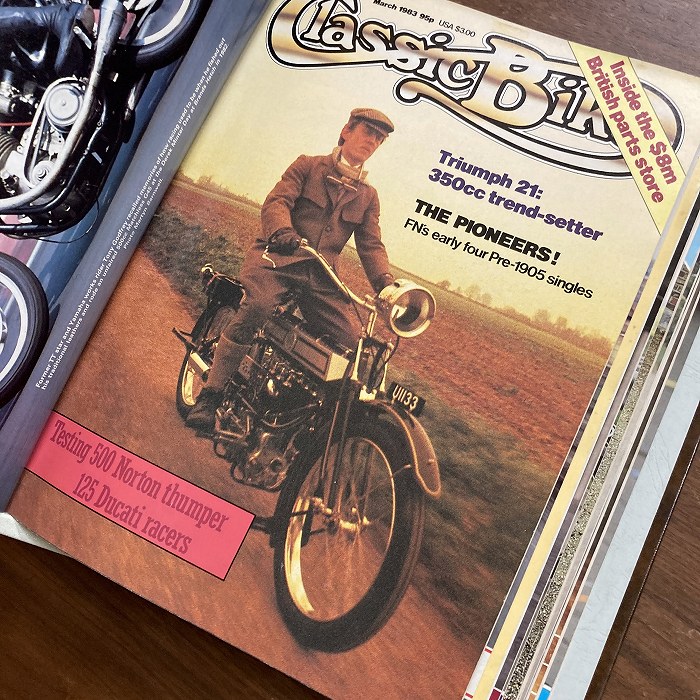 B3843 1983 バインダー12冊セット 「CLASSIC BIKE」 クラシックバイク 英国旧車雑誌