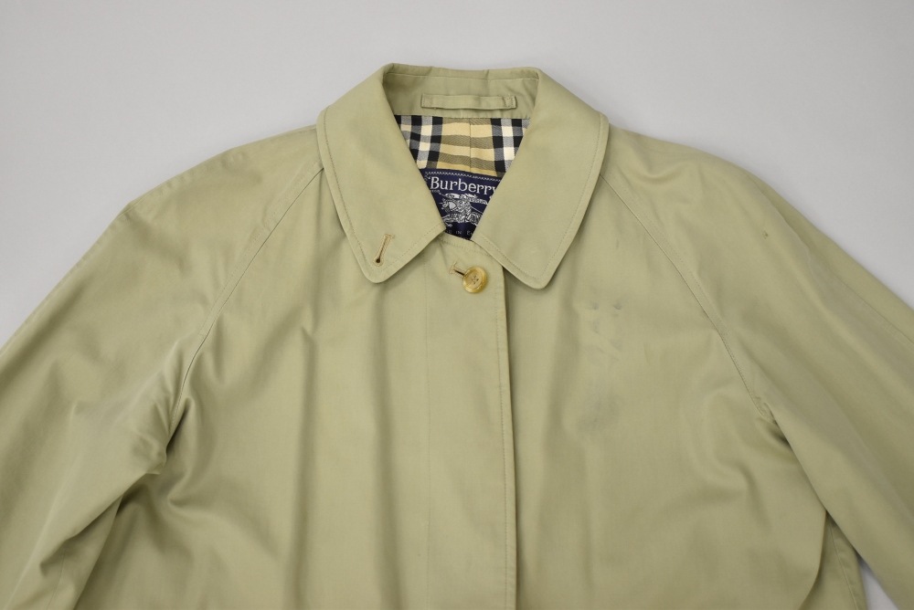 109393 ヴィンテージ「Burberry」バーバリー ステンカラーコート レディース