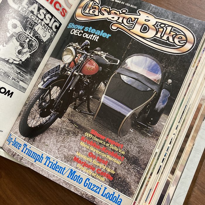 B3844　1983 1984　バインダー12冊セット　「CLASSIC BIKE」 クラシックバイク  英国旧車雑誌