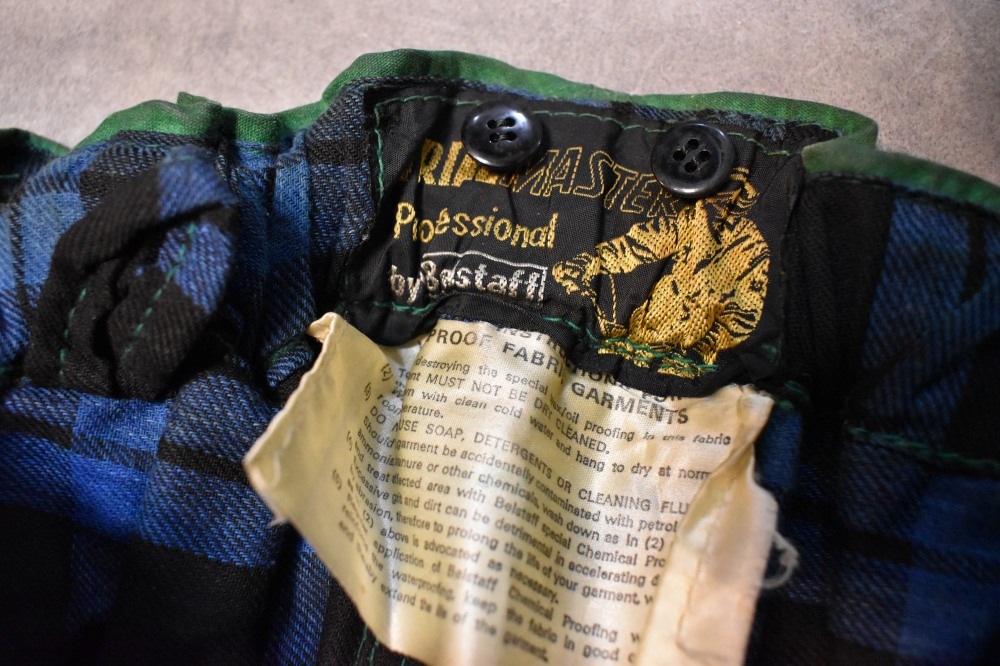 108649 1970s-1980s「Belstaff Trialmaster」ベルスタッフ トライアルマスター 希少 グリーン ジャケット&パンツ、セットアップ オイルドクロス