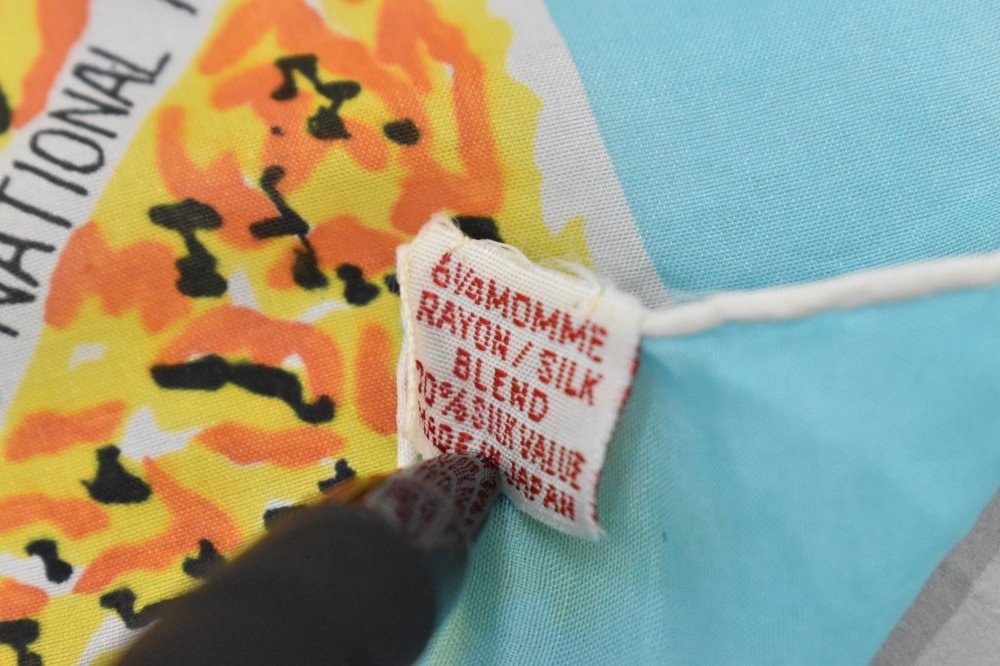 108809 ヴィンテージ 中判 スーベニア スカーフ Souvenir scarf
