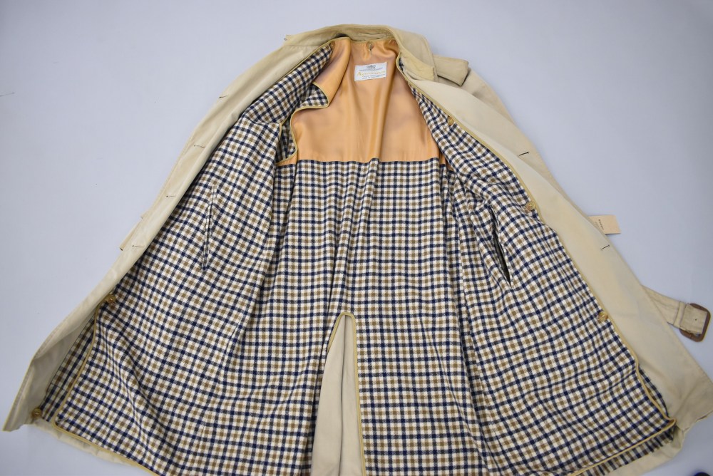109903 ヴィンテージ「Aquascutum」アクアスキュータム トレンチコート ライナー付き