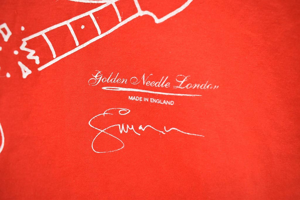 RED「PAUL SIMONON（THE CLASH)」 「Brocken bass」 GOLDEN NEEDLE LONDON  MADE IN ENGLAND  Ｔシャツ メンズ