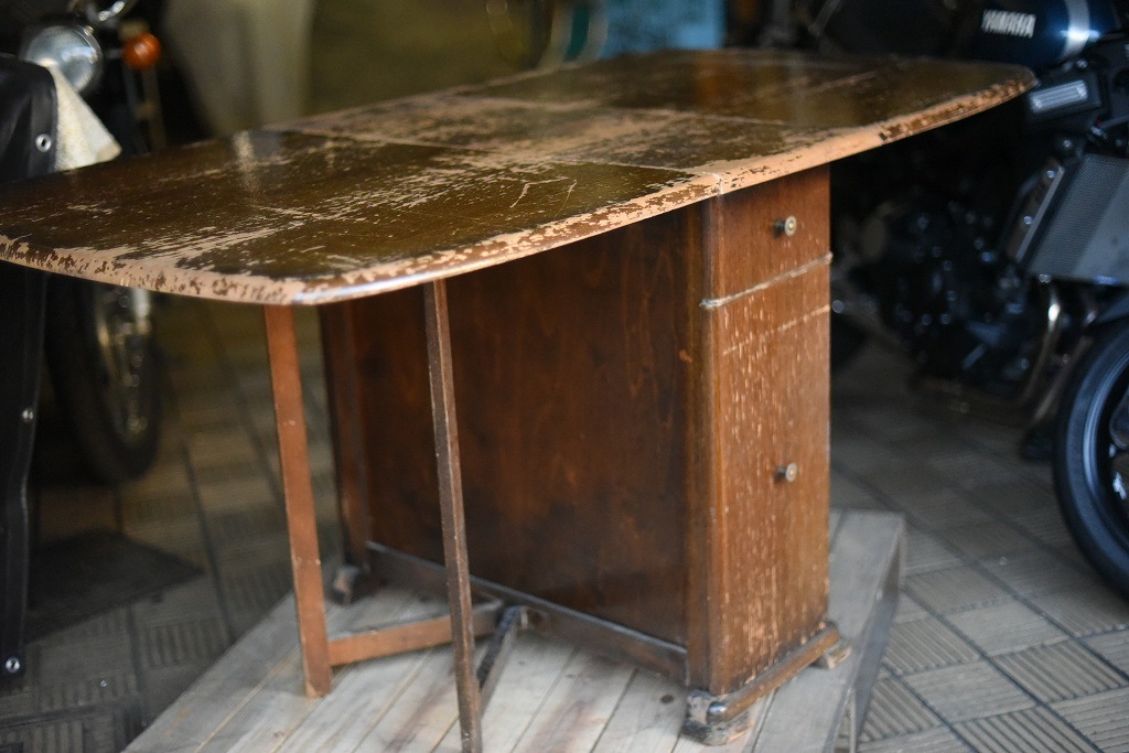 2466 ヴィンテージ フォールディングテーブル　折り畳み収納テーブル　ダイニング