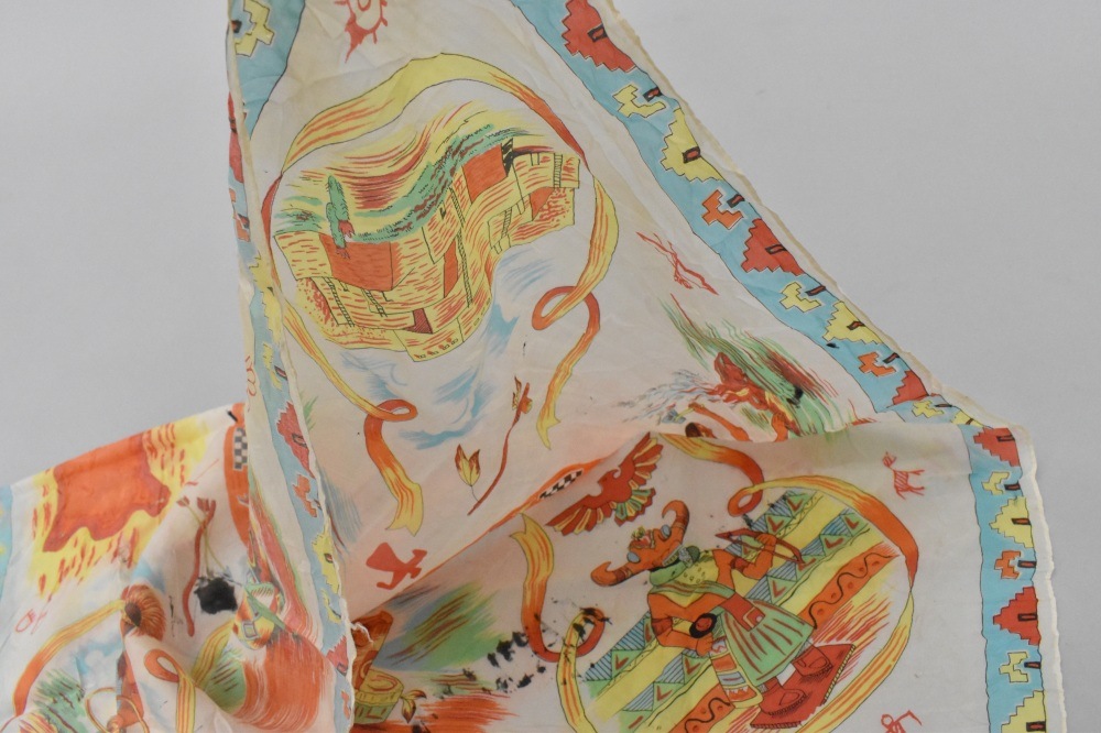 108812 ヴィンテージ 中判 スーベニア  スカーフ  Souvenir scarf