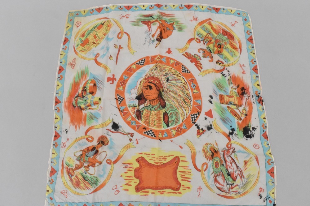 108812 ヴィンテージ 中判 スーベニア  スカーフ  Souvenir scarf