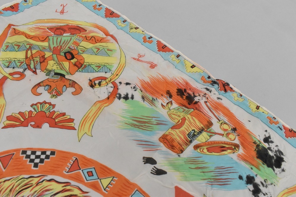 108812 ヴィンテージ 中判 スーベニア  スカーフ  Souvenir scarf