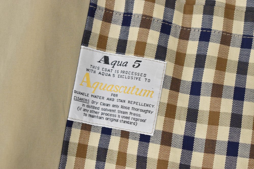 109480 ヴィンテージ「Aquascutum」アクアスキュータム トレンチコート 