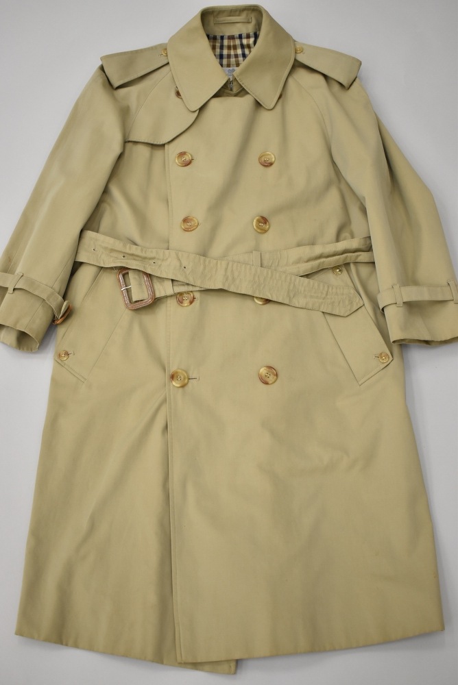 109480 ヴィンテージ「Aquascutum」アクアスキュータム トレンチコート 