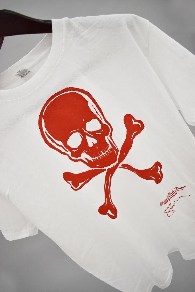 White×RED PAUL SIMONON(THE CLASH)Tシャツ メンズ the royalexchange japan Golden Needle London と Paul Simonon コラボTシャツ!!