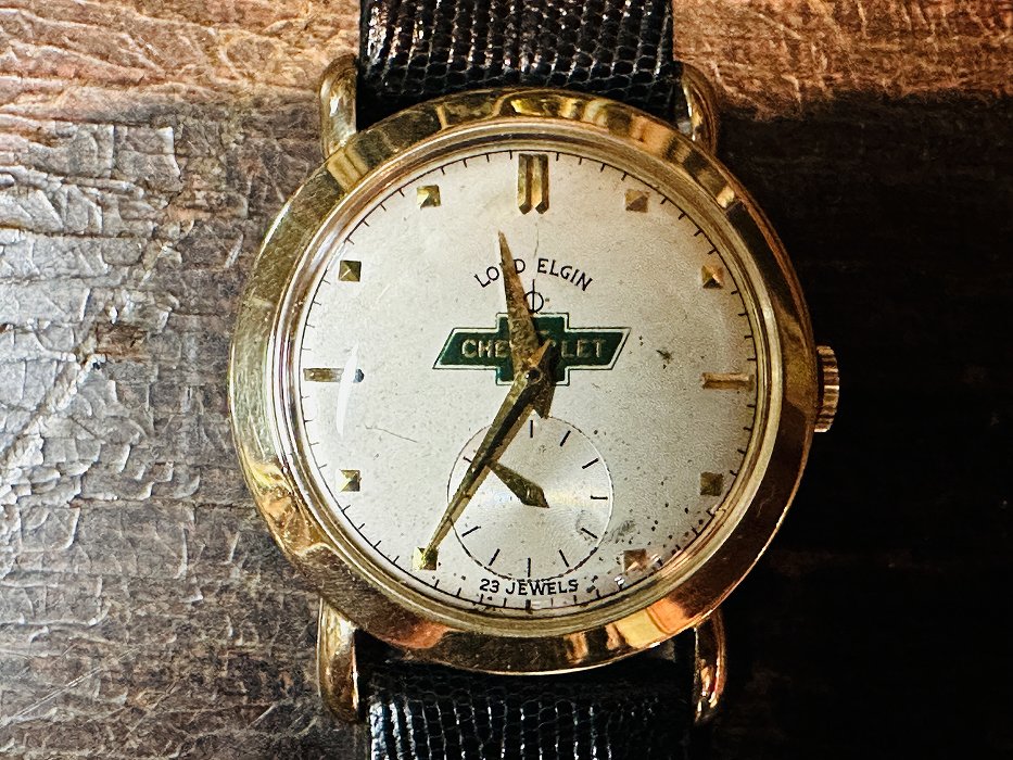 107955 腕時計 1960年代初頭 14K ELGIN Chevrolet エルジン シボレー 手巻き