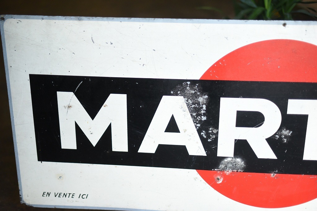 103976  ヴィンテージ　特大　MARTINI マルティニ サインプレート　アルミ製看板　英国