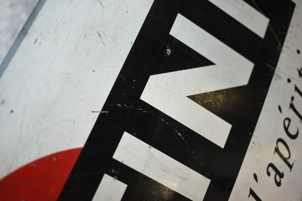 103976  ヴィンテージ　特大　MARTINI マルティニ サインプレート　アルミ製看板　英国