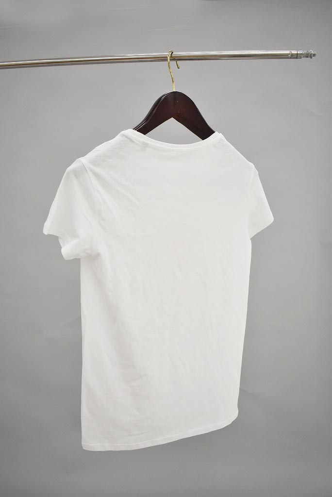 [PS] レディース　White×RED PAUL SIMONON（THE CLASH)Ｔシャツ the royalexchange japan Golden Needle London と Paul Simonon コラボTシャツ!!
