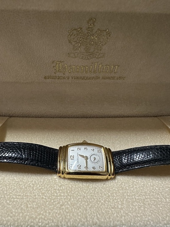 【電池交換済】HAMILTON ハミルトン 腕時計 6246 ベントン HAMILTON 6246 ベントン QZスモールセコンド ゴールド