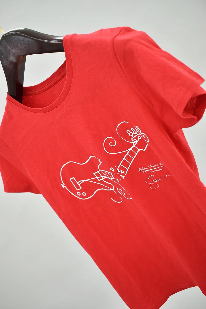 [PS] レディース　RED「PAUL SIMONON（THE CLASH)」 「Brocken bass」 GOLDEN NEEDLE LONDON MADE IN ENGLAND Ｔシャツ 