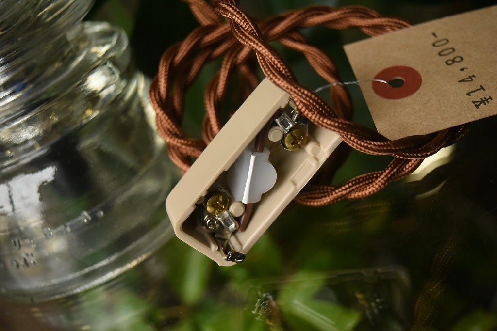 104762 インダストリアル　ガラスインシュレーター　ランプ　照明　USA　　碍子　i005C