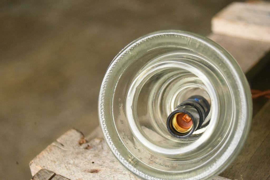 104762 インダストリアル　ガラスインシュレーター　ランプ　照明　USA　　碍子　i005C